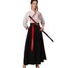 Hanfu Cosplay Costume Samurai Long Chinese Performance School Cultural Photo Stage Halloween Fancy Unisex [LanBuff] 3-Piece Set Swordsman, Hero,