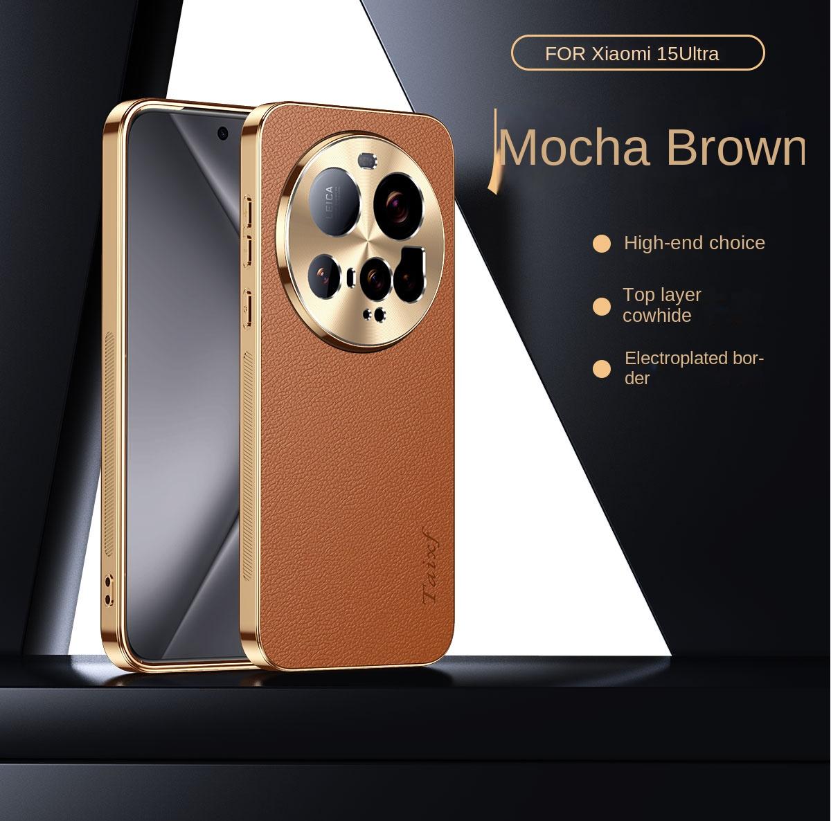 For Xiaomi Mi 15 Ultra Case Luxury PU Leather Skin plating Lens Protective Back Cover Case For Xiaomi Mi15 Ultra Phone Shell For Mi 15 Ultra