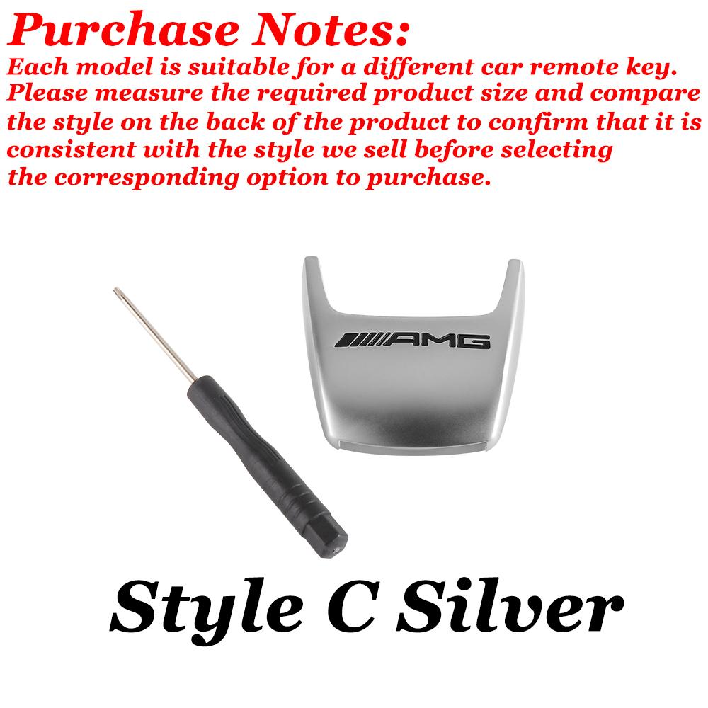 3D AMG Badge Key Cover Auto Remote Key Shell Refit Sticker For Mercedes Benz GLE GLA GLB GLS Class W447 W221 W204 W205 W168 W177