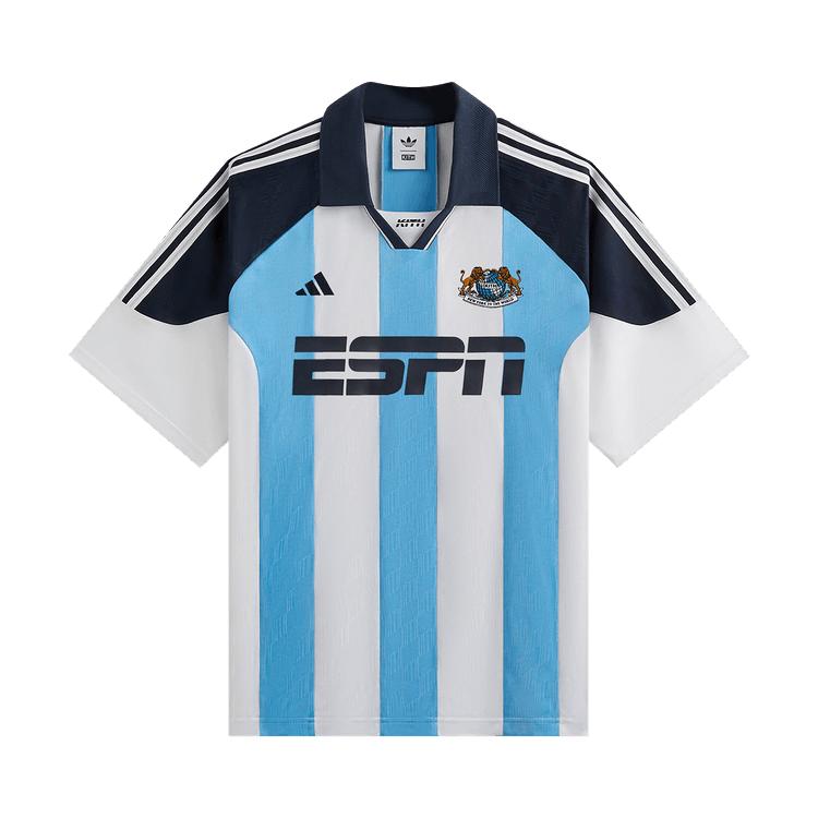 

Kith Для Adidas Футбол Футболка Espn Белый / Синий Мужские Топы JF3233 XS