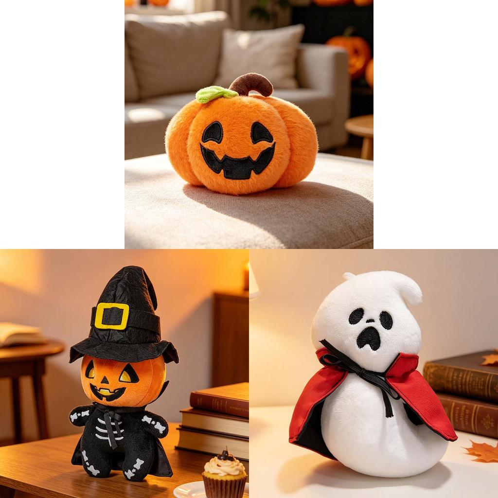 Halloween Geist Kürbis Plüschtier für festliche Dekoration und Süßes oder Saures