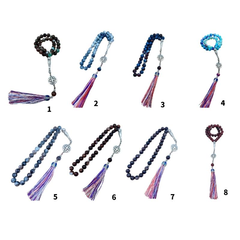 Elegant Prayer Beads Rosary Bracelet Prayer Bracelet Glass Texture Beads Bracelet Suitable for Various Occasions