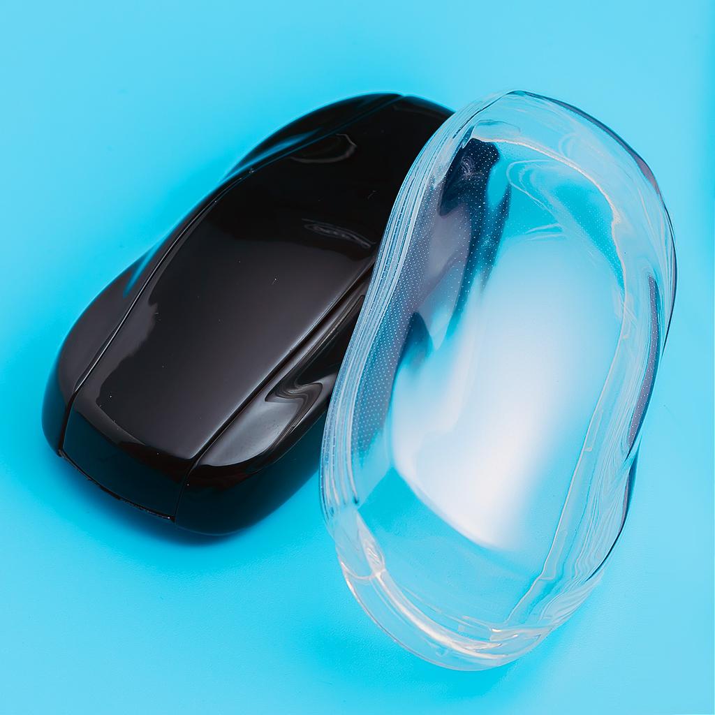 Slim Car Key Fob Case Protective Cover Keychain For Tesla Model S Y 3 Accessories Black Transparent