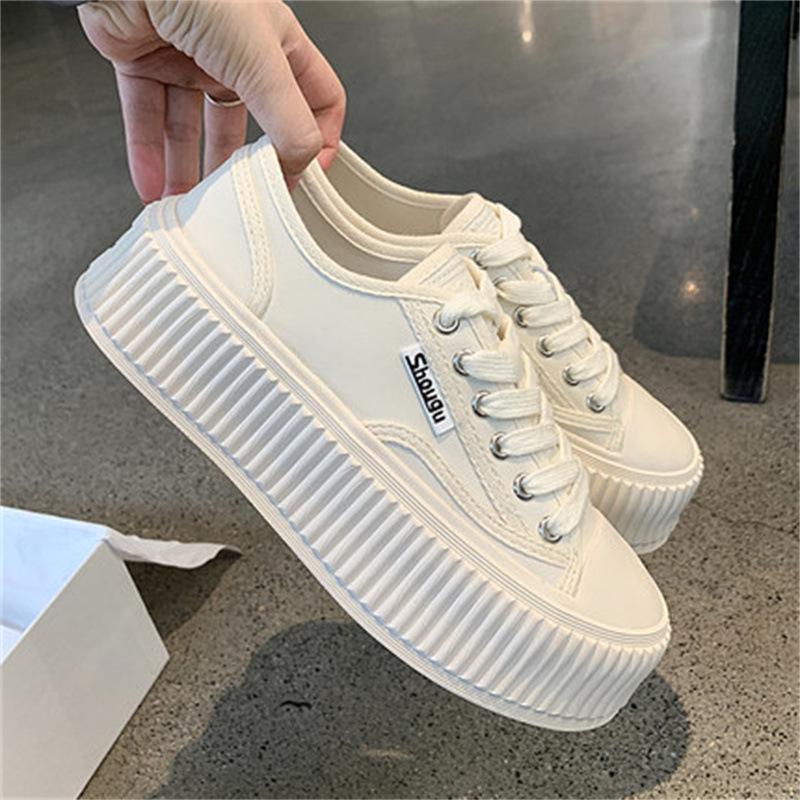 Summer canvas shoes women's platform biscuit shoes new Xiaoxiangfeng women's shoes versatile casual board shoes