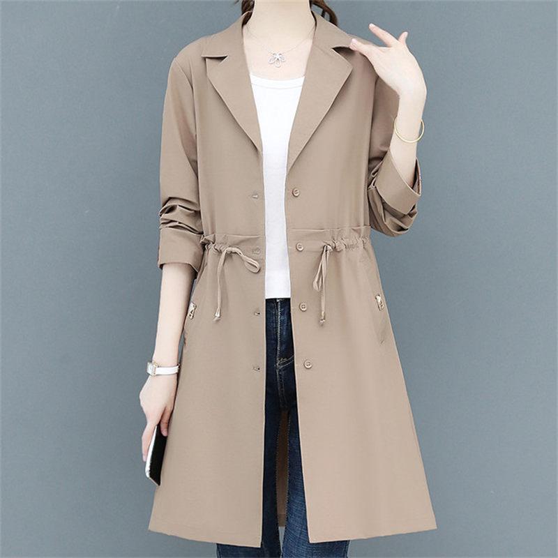 Windbreaker Damen Slim All Match Jacke Herbst Frühling Kapuzenjacke Damen Reißverschlussmantel Unifarbene Oberteile Futter