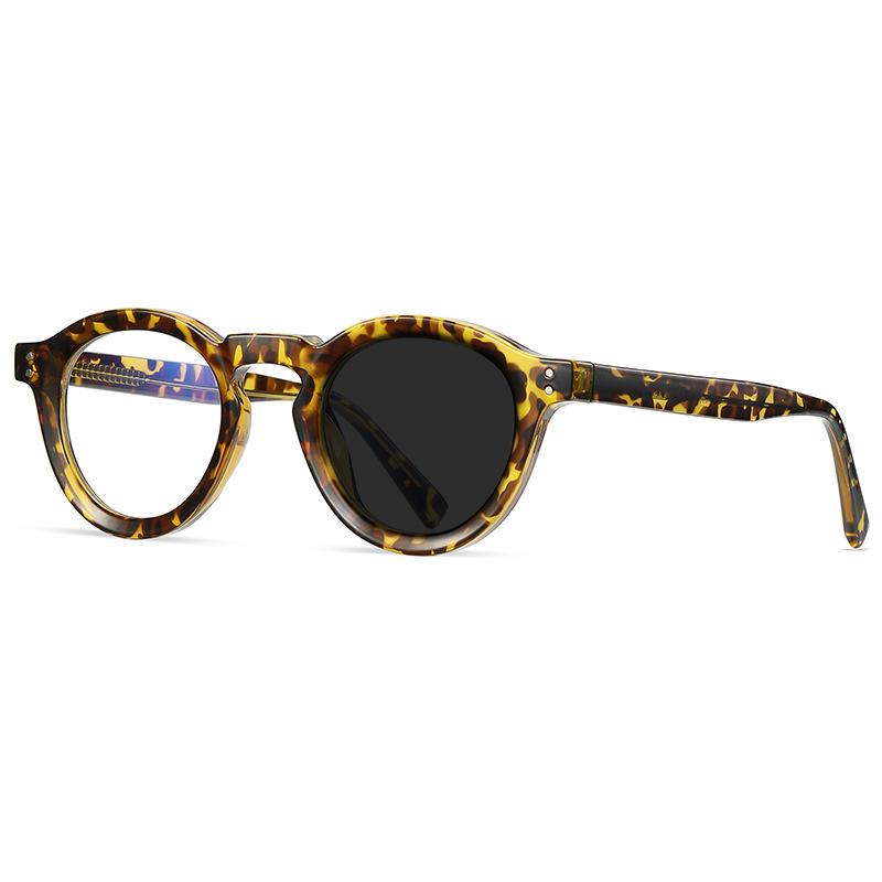 Retro Small Round Anti Blue Light Photochromic Glasses For Men Women High Quality Acetate Brand Design Glasses Frame
