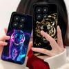 Tiger Neon Mobile Cell Phone Case for Xiaomi 15 14 13 12 Mi 11 T Ultra Lite Pro S X 5G Colorful Printing Cover Luxury Pretty