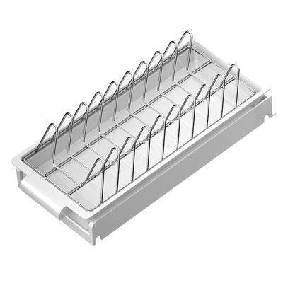 1PC Convenient Multifunction Pull Out Kitchen Shelf Dish Drainer Kitchenware Storage Built-in