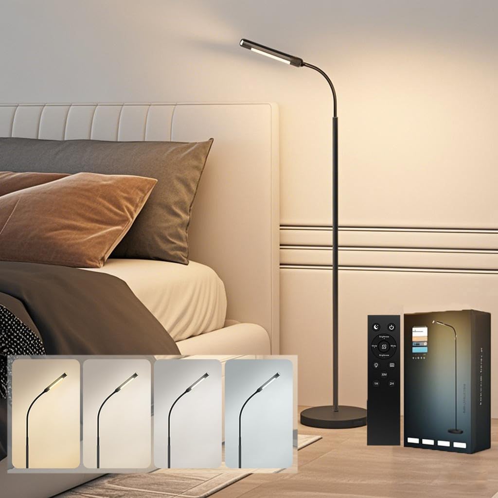 

LED Floor Lamp, Stand Light, Indirect Lighting, Floor Stand, SpotlightFloodlight, High Brightness, Height Adjustable, Assembly Required, Stepless