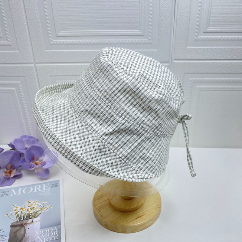 Plaid crimped bucket hat women's summer thin big SURE fresh sun hat versatile fashion show small face