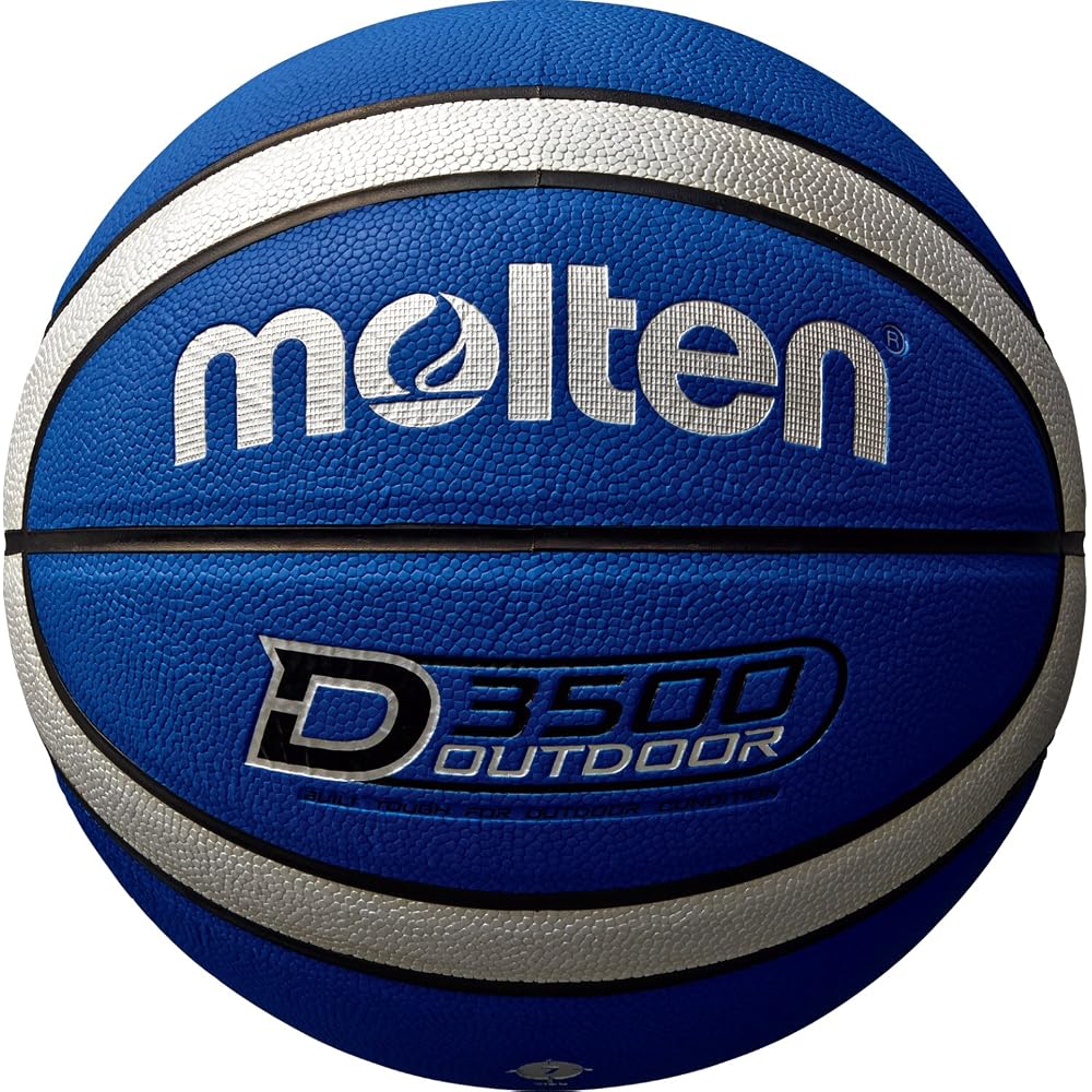 Molten Outdoor Basketball B7D3500-BS Size 7 Durable Rubber Construction Ideal for Courts