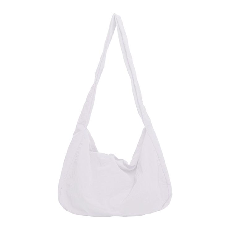 Сумка через плечо Большая вместимость Простая модная сумка Сумка-хобо Корейский стиль белый