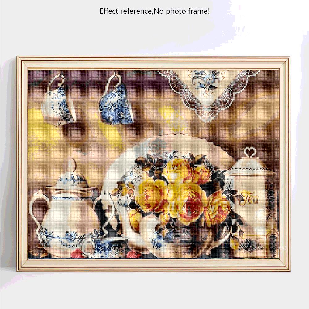 5d Diamond Painting Arrivals Flower Picture of Rhinestones Diamantové vyšívání sad křížového stehu