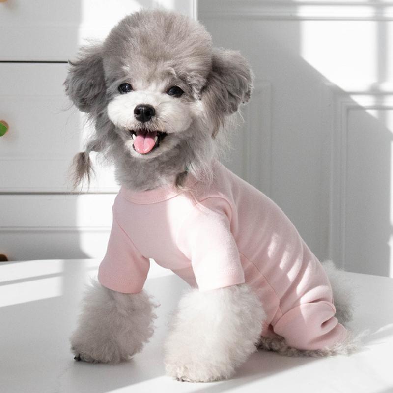 Cotton Dog Pajamas Jumpsuit Boy Girl Dog Clothes Poodle Schnauzer Pomeranian Bichon YorkieSmall Dog Clothing Pet Apparel Winter