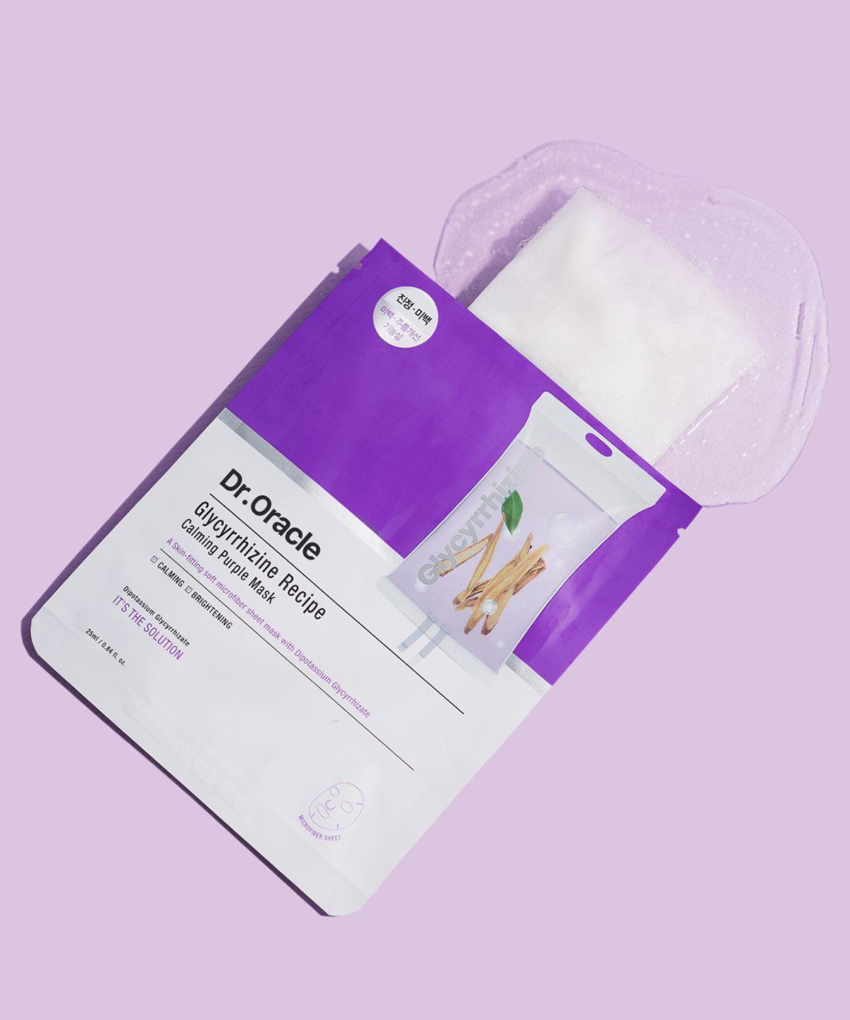 Glycyrrhizin Recipe Calming Purple Mask (10 sheets/1 box)