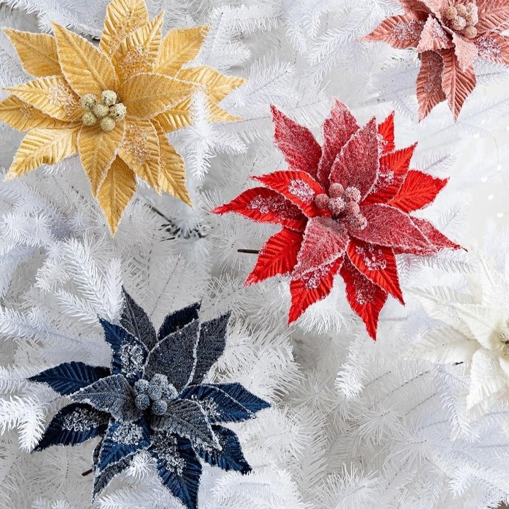 Luxurious Simulated Flower Elegant Artificial Flower Versatile Use Xmas Tree Ornaments Home Decor