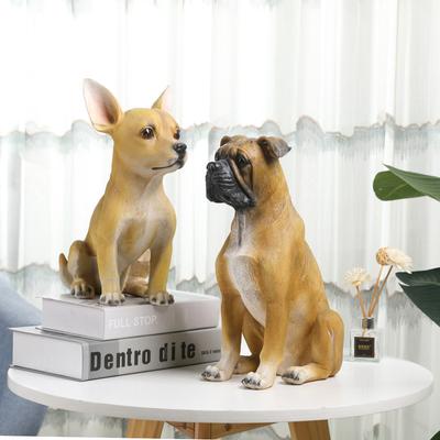 Simulated Dog Ornaments Doberman Animal Model Sculpture Living Room Entrance TV Cabinet Decoration Resin Crafts