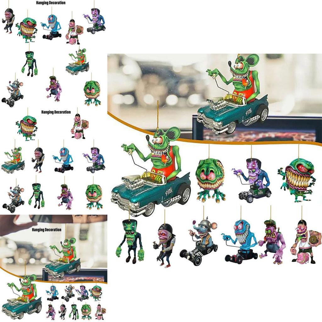 Innovative Halloween Acrylic Car Ornament Backpack Pendant Christmas Home Decoration