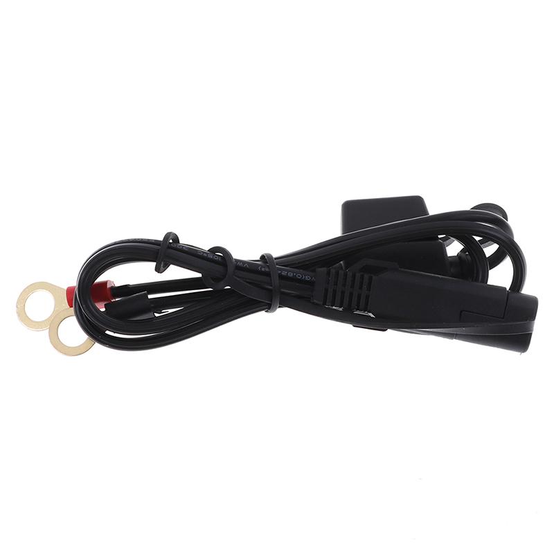 Conector de anel de terminal de bateria de motocicleta, cabo adaptador Y de carregador de 12 V