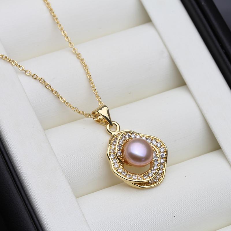 

Flat Pearl Pendant On The Neck Woman,Real Natural Freshwater Pearl Jewelry Pendant Wife Mother Birthday Gifts White Pink Purple