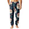 Men's Christmas Printed Pajama Pants Warm Pants for Winter