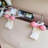 Car Seat Back Hook Bowknot Storage Hook  Multifunctional Sundries Back Storage Hook Interior Accessories