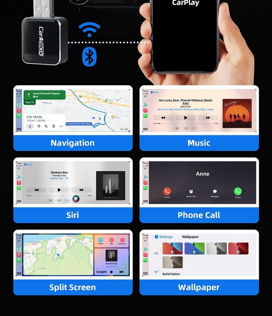 Apple Smart Wireless CarPlay & Android Auto Interconnect Box