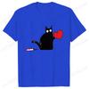 Black Cat with Knift Tee Shirt, Love Couples T Shirts, Couple Shirts, Best Couple Shirts, Lovers Shirt, Black Cat Hearts Outfits