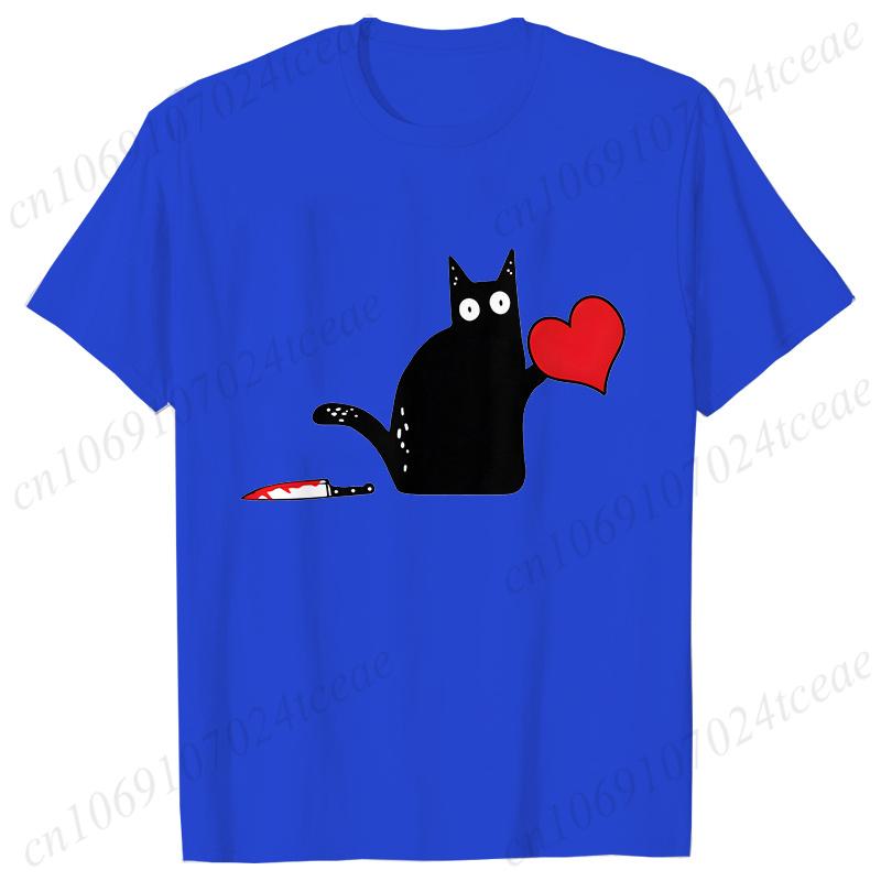 Black Cat with Knift Tee Shirt, Love Couples T Shirts, Couple Shirts, Best Couple Shirts, Lovers Shirt, Black Cat Hearts Outfits