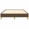 Bed Frame without Mattress Dark Brown 120x190 cm Fabric