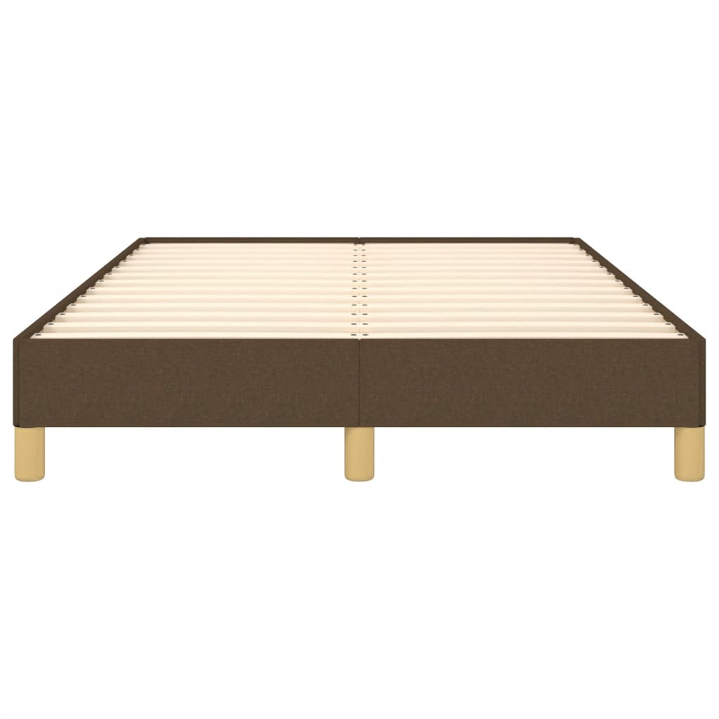 Bed Frame without Mattress Dark Brown 120x190 cm Fabric