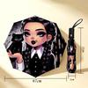 Gothic Cat 8 Ribs 3Fold Black Glue Uv Protection Umbrella Sun Protection Rainproof Compact Folding Umbrella For Travel Daily Use C923635