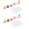 1:12 Scale Dollhouse Miniature Cake Model Tray Dessert Tiny Food Display Model for Doll House Room