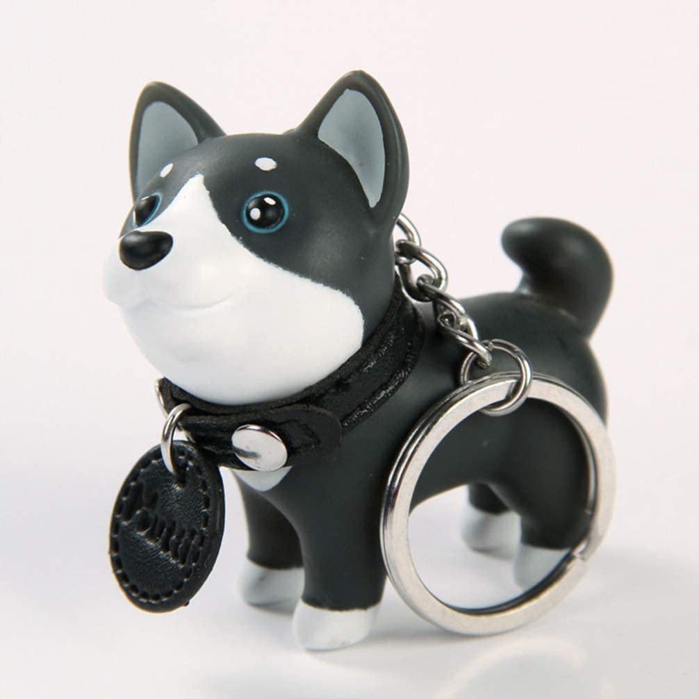Shiba Inu Black Shiba Inu Pair Dog Bag Cute Small Day Gifts for Boyfriends and Set of 2 [WOWTAC] Keychains, Keychains, Keychains, Keyrings, Charms,