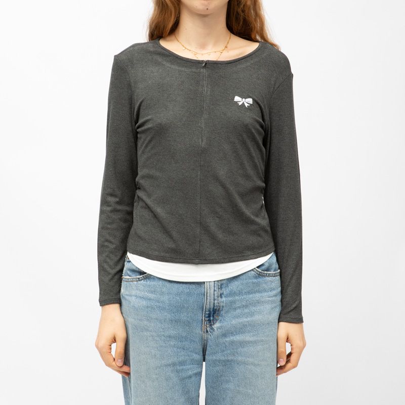 

Футболка с длинным рукавом и круглым вырезом aliona Женская BURTON OF LONDON XL темно серый