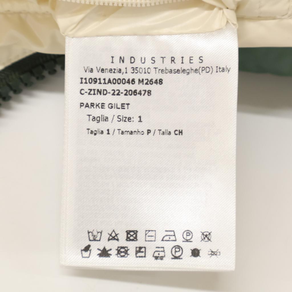 MONCLER [Excellent condition/22 year old] PARKE GILET Best 1 greenUsed