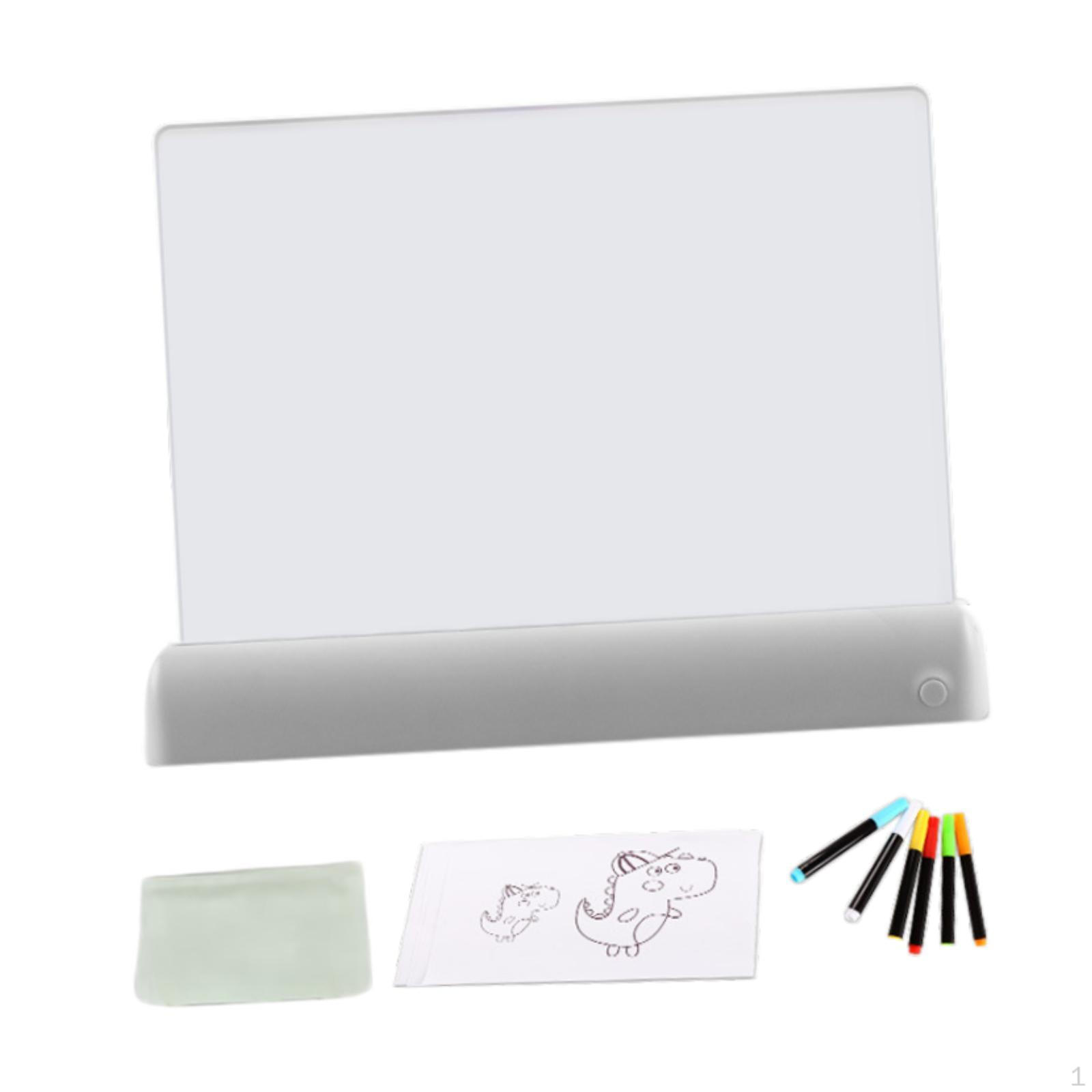 

Акриловая доска для рисования, доска для сообщений, стираемая, письмо-памятка 3D флуоресцентная с подсветкой серый