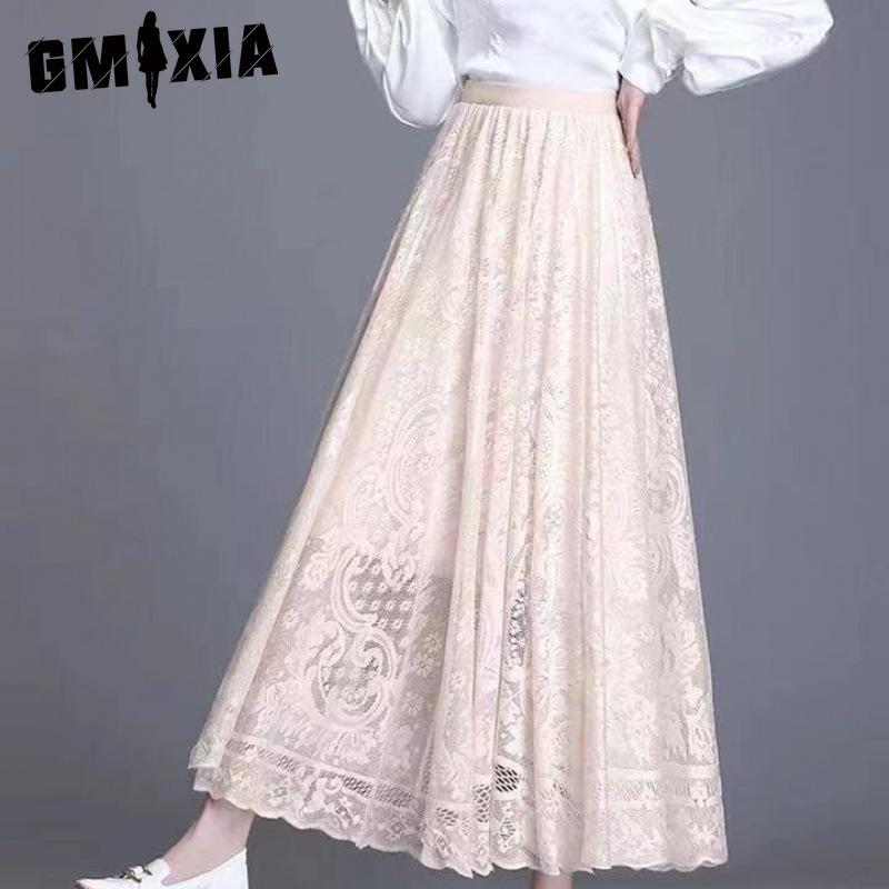 

GMXIA Жіноча Модна Повсякденна Однотонна Спідниця з Принтом Літня Весняна XXL бежевий