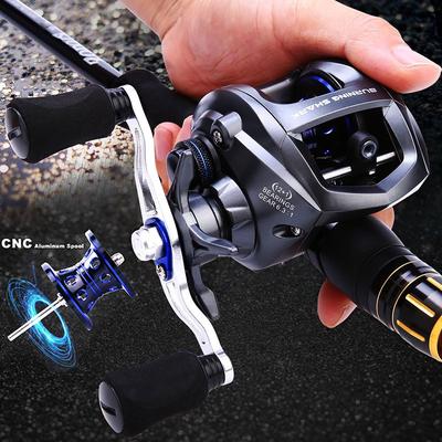 Baitcasting Reels 12+1 BB Carbon Fiber Drag Low Profile Casting Reel Saltwater Freshwater Fishing