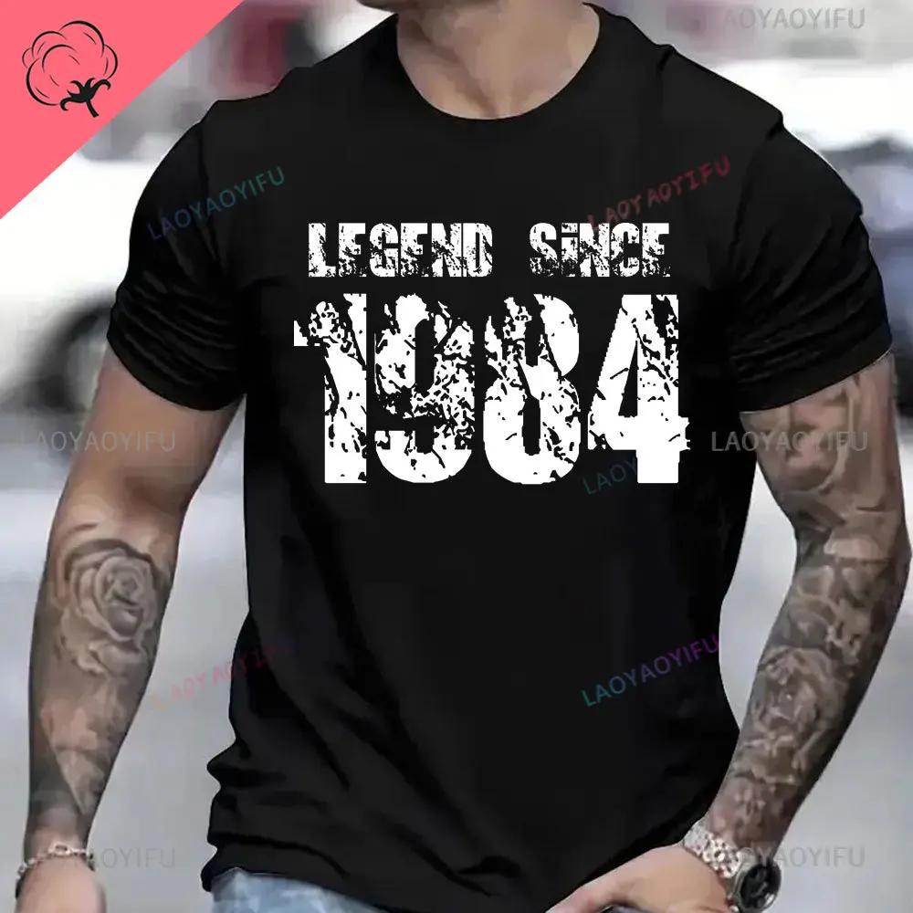Vintage 1984 Birthday Cotton T Shirts for Men Women Short Sleeve Clothing Retro Tshirts Born in 1984 Clothes for Men Tops Tee