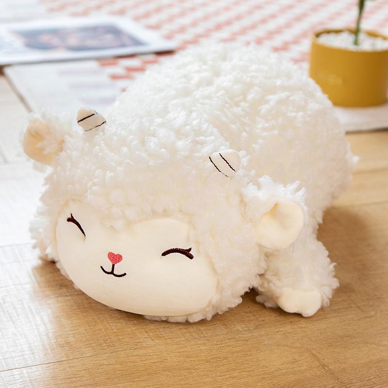 

40/60/80CM Lovely Fluffy Alpaca Plush Pillow Playthings Stuffed Gentle Animal Sheep Cushion designed for Children Girls Appease Birth Date Present 40cm