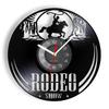 Wild West Cowboy Wall Clock Horse Rider Vinyl Record Wall Clock Western Home Decor Rodeo Horse Riding Cowboy Vintage Clock Watch