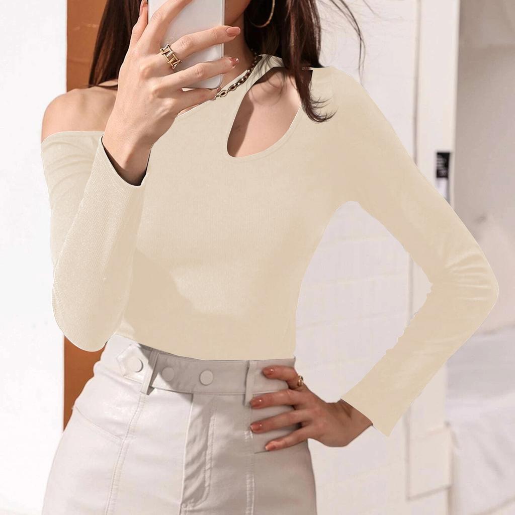JKAASHDK Women's Fashion Casual Solid Color Print Spring Autumn Long Sleeve Blouses & Shirts