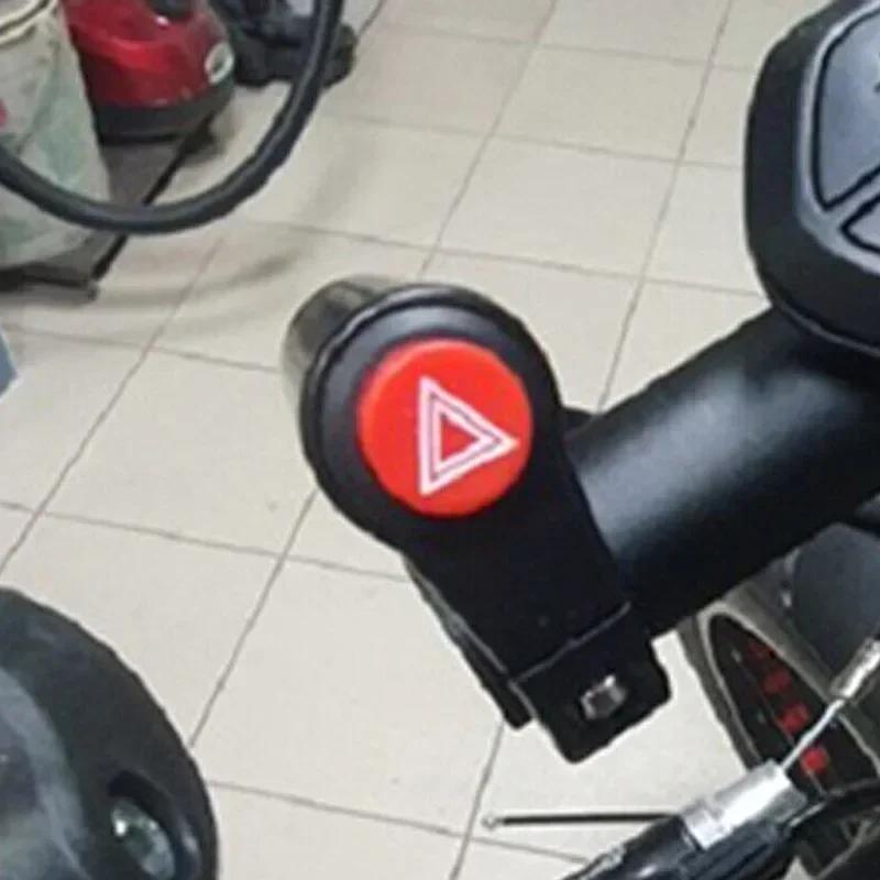 1PC Motorcycle Warning Light Switch - Double Flash Hazard Lamp ON/OFF Button for Motorbike, Scooter (Universal Accessory)