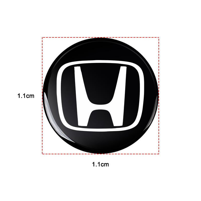 2/5/10Pcs 14mm Car Remote Key Fob Emblem Badge Radio Button Sticker For Honda Fit Mugen Insight Type S R VTEC DOHC Modulo Vezel Legend RR Si