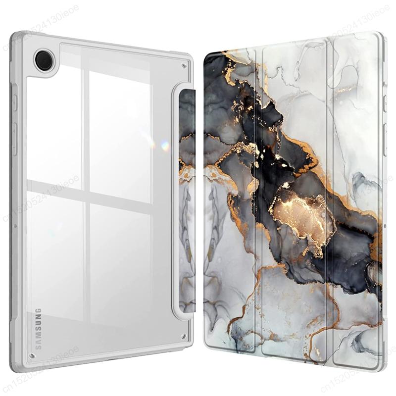 Acylic Transparent Back Tablet Cover for Samsung Galaxy Tab A9 8.7 Inch 2023 Shockproof Case S9 Plus 11" Pencil Holder Funda