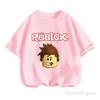 Summer Casual Roblox T-shirt Kids Boys Clothes Girls Cartoon Print