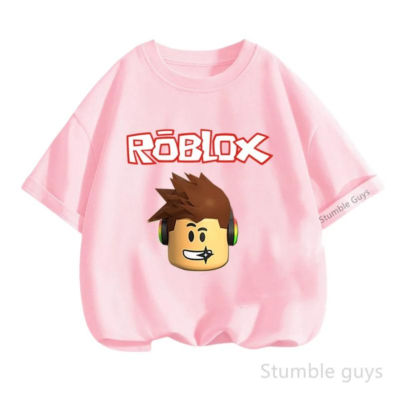 

Summer Casual Roblox T-shirt Kids Boys Clothes Girls Cartoon Print 110