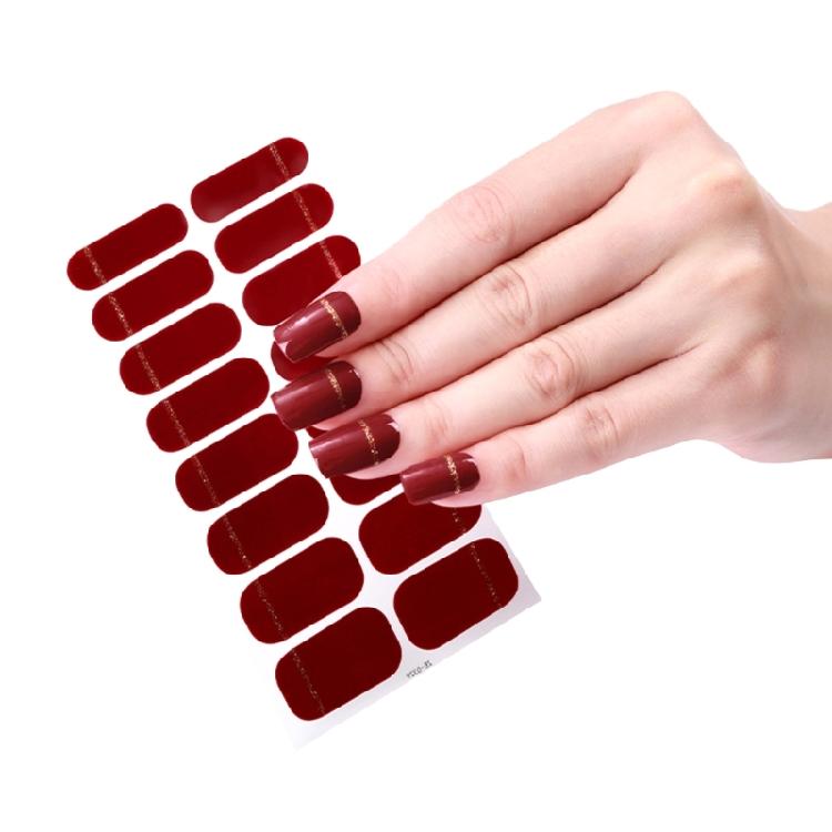 16 Streifen Nagellack-Aufkleber Nagelaufkleber Set für UV-Lampe Designer 3D Nägel Po