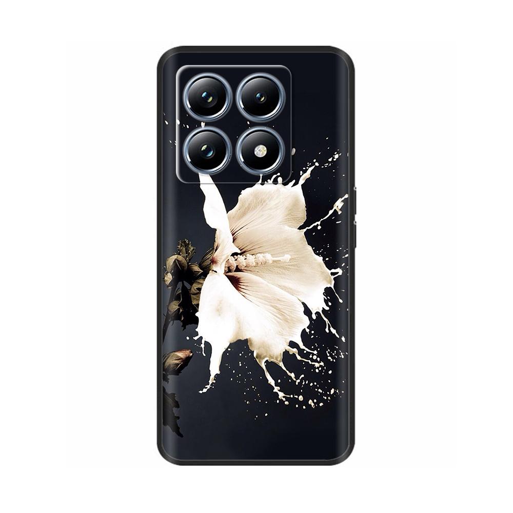 Silicone Phone Case for Xiaomi Mi 14T Pro / 14T 5G Case Luxury Painted Protection Shell Back Cover for Mi14T Soft Black Bumper